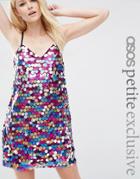 Asos Petite Disco Sequin Embellished Cami Dress - Multi