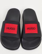 Hugo Match Contrast Box Logo Slides In Black