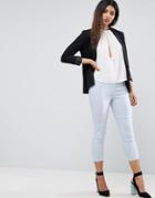 Asos High Waisted Skinny Crop Pants - Blue