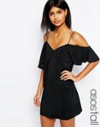 Asos Tall Cold Shoulder Dress - Black