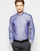 Selected Homme Long Sleeve Smart Shirt In 100% Cotton In Regular Fit - Dk Blue