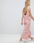 Dr Denim Cropped Wide Leg Pants - Pink