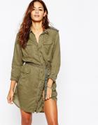 G Star Rovic Utility Shirt Dress - Khaki