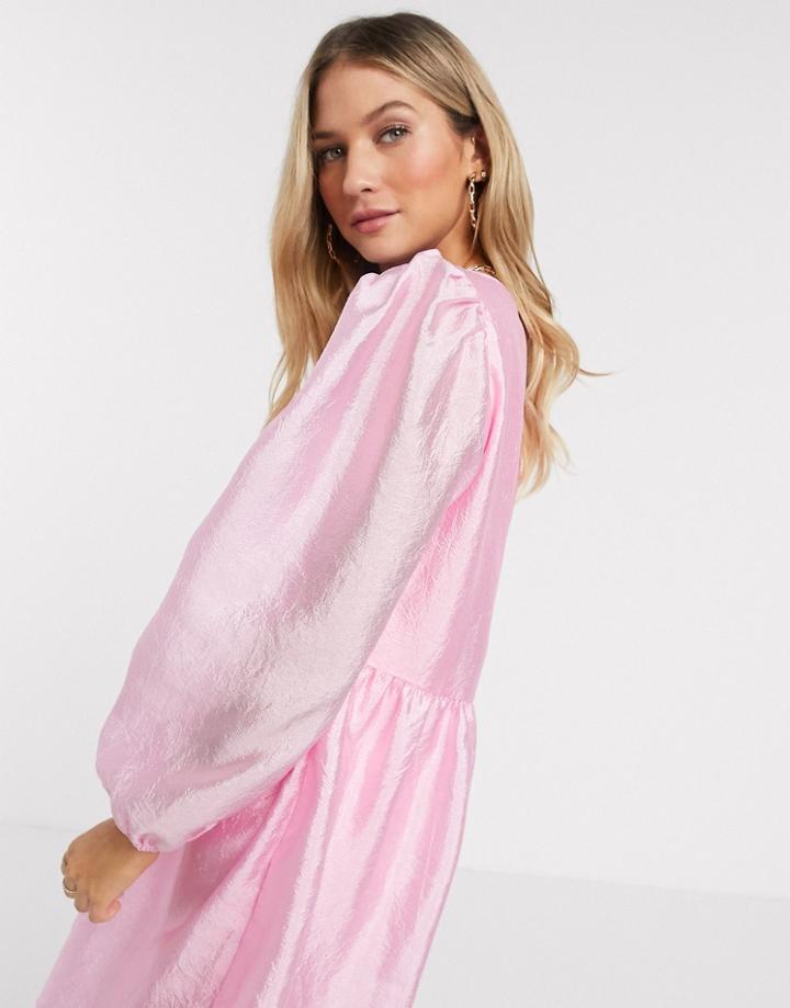 Vila Smock Dress In Pink
