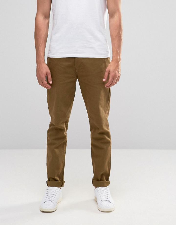 Asos Straight 5 Pocket Trouser In Stone Heavy Twill - Stone