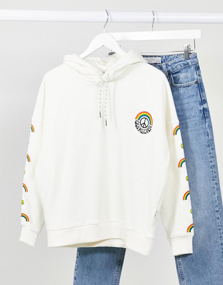 Quiksilver Boxy Hoodie In White