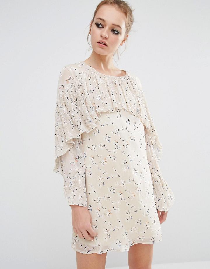 Sister Jane Ruffle Dress In Floral Print - Pink