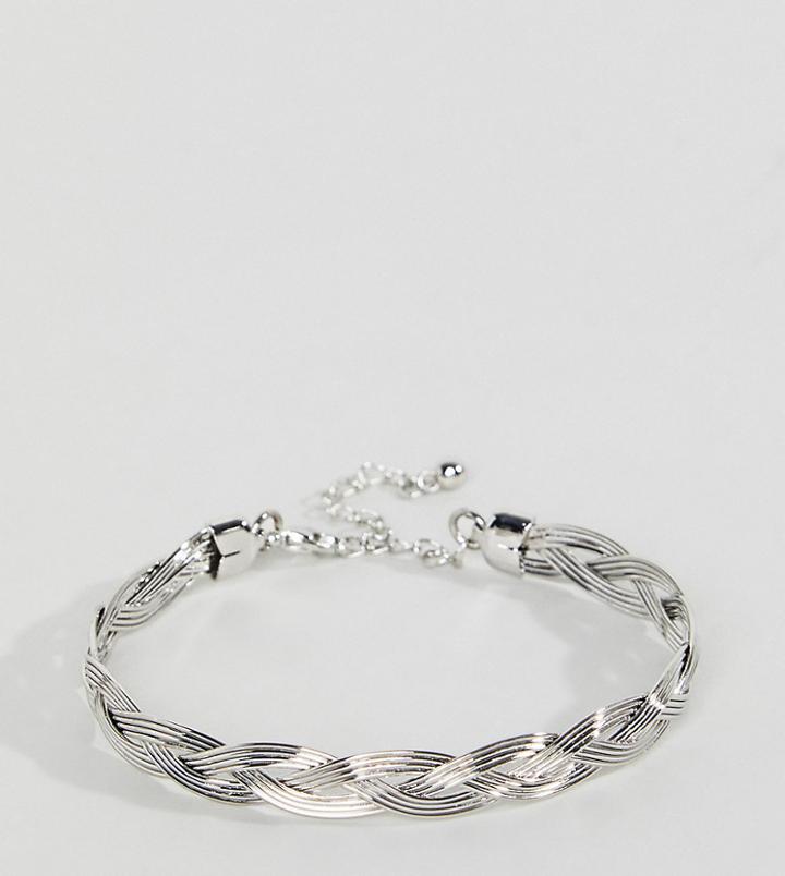 Designb Twisted Cuff Bracelet In Silver Exclusive To Asos - Silver