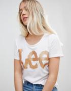 Lee Classic Glitter Logo T-shirt - White