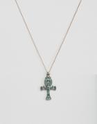 Asos Necklace With Egyptian Cross - Silver
