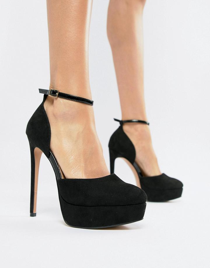 Asos Design Partytime Platform High Heels - Black