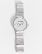 Steve Madden Watch With Matt Silver Case And Band