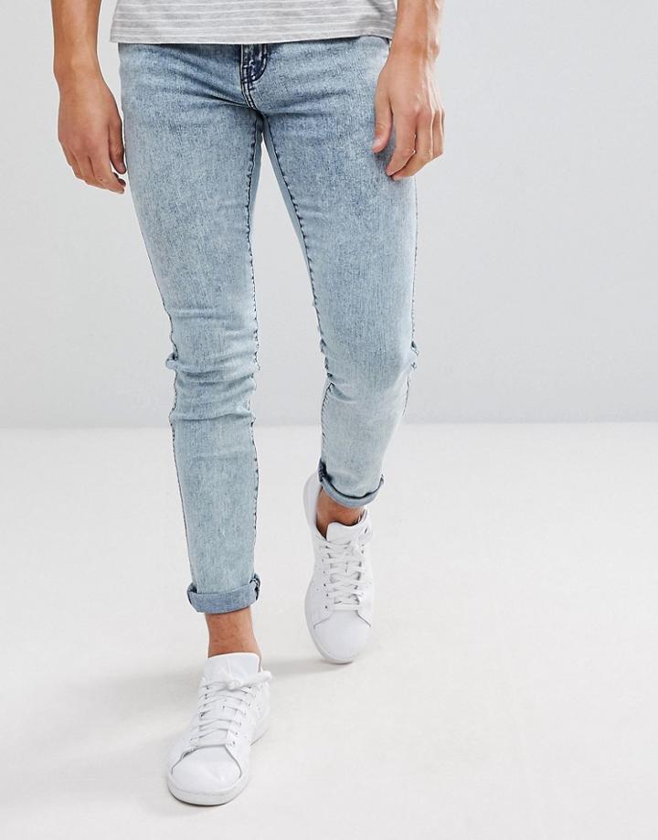 Dr Denim Snap Acid Blue Skinny Jean - Blue
