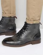 Hudson London Palmer Leather Boots - Black