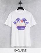 Reclaimed Vintage Inspired T-shirt In Vintage Cream With Havana Print-white