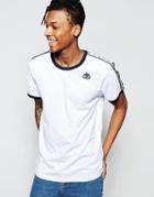 Kappa Ringer T-shirt With Side Taping - White