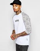 Hero's Heroine Longline 3/4 Sleeve T-shirt - White