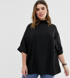 Asos Design Curve Oversized Minimal Top-black