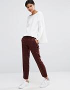 Asos Slim Leg Pants In Grid Check - Red