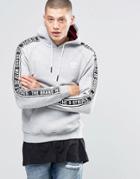 Adidas Originals Taping Hoodie In Gray Ay8270 - Gray