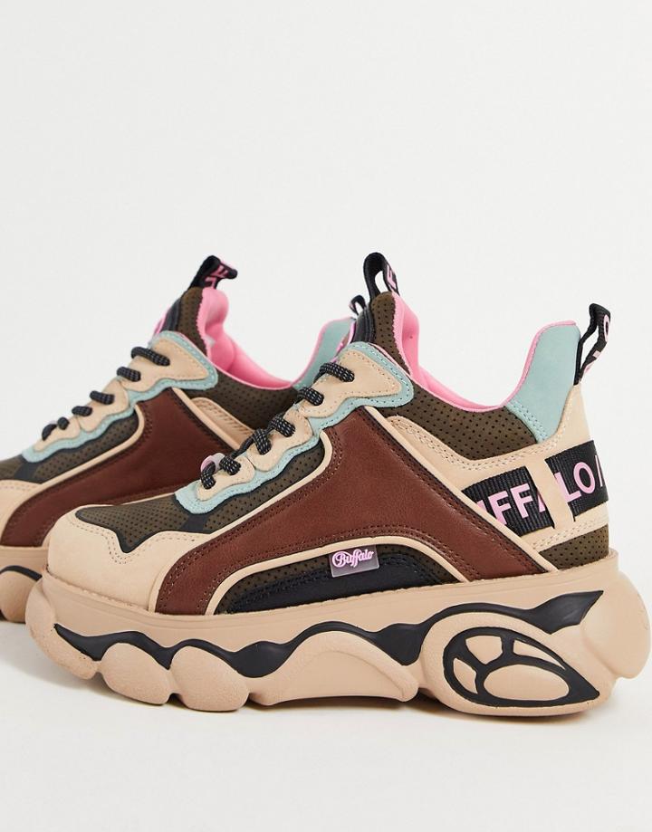 Buffalo Cld Chai Chunky Sneakers In Natural Multi