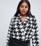 Unique21 Hero Plus Blazer Body In Houndstooth - Multi