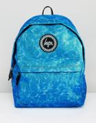 Hype Backpack In Blue Water Print - Blue