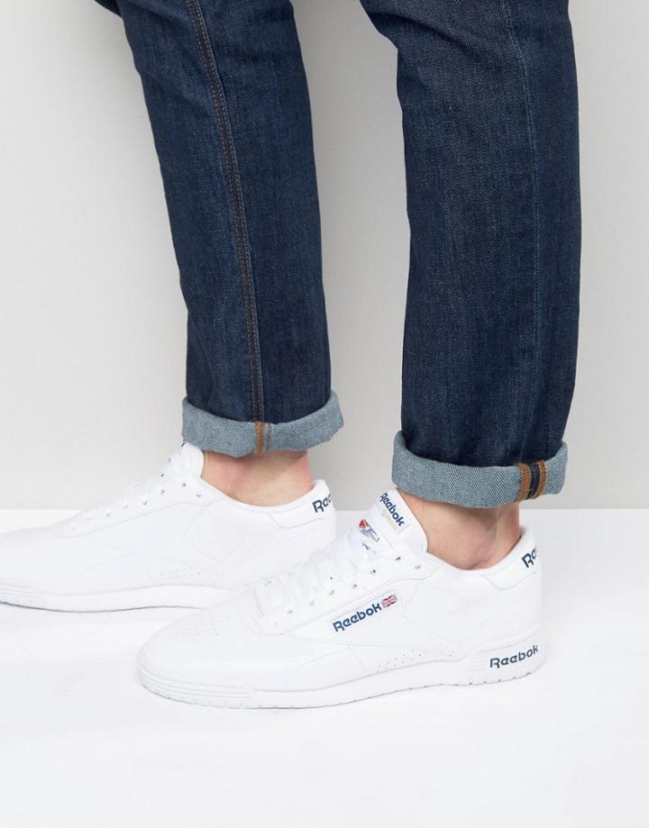 Reebok Ex-o-fit Leather Sneakers In White