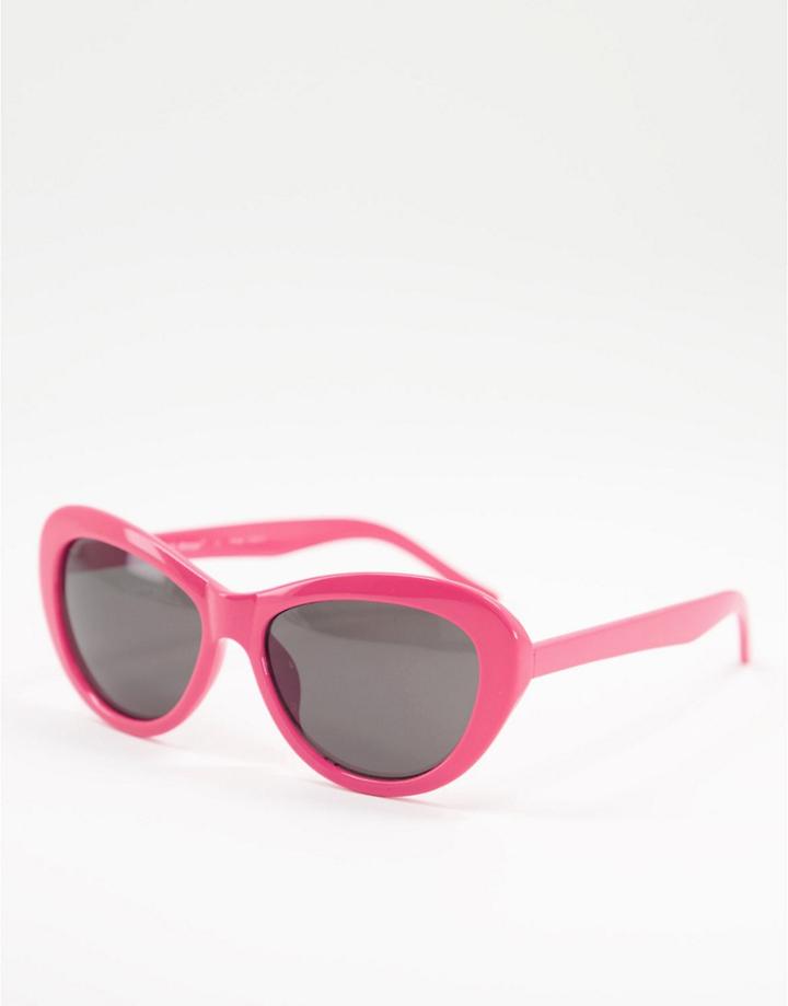 Aj Morgan Chunky Bright Frame Sunglasses-pink