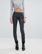 Pepe Jeans New Brooke Waxed Skinny Jeans - Gray