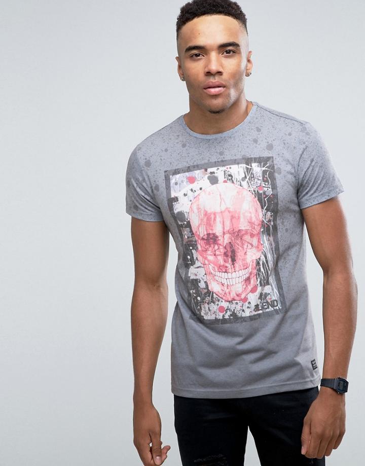 Blend Skull Marble T-shirt - Gray