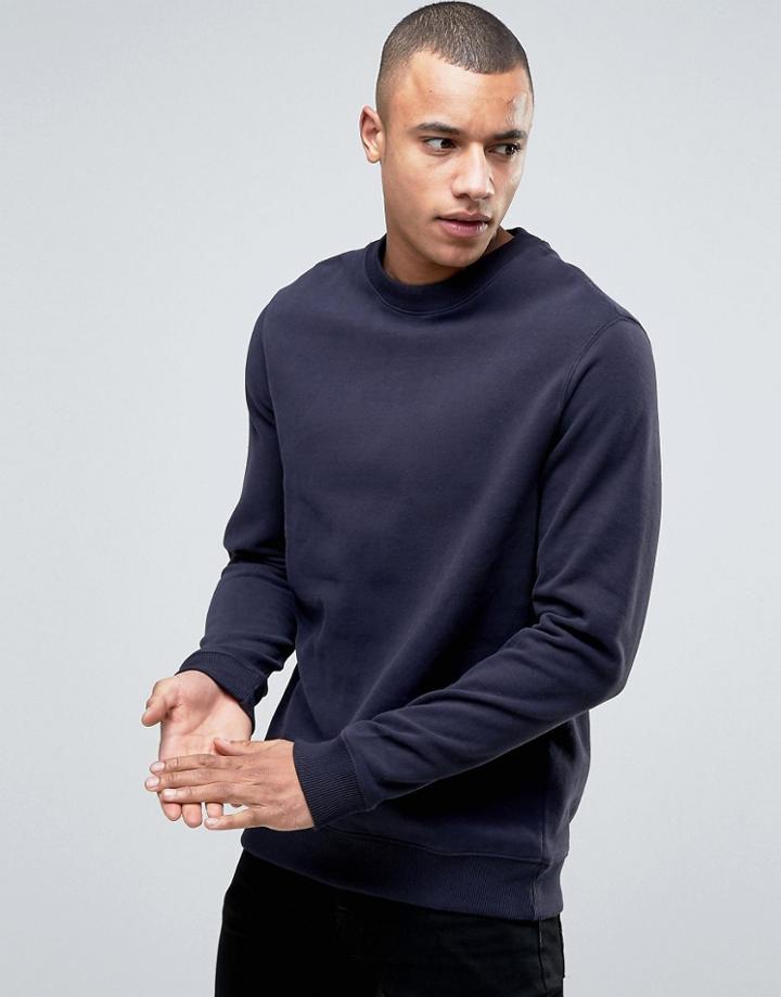 Burton Menswear Crew Neck Sweat - Navy