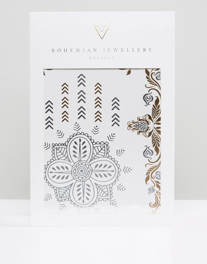 Bohemian Jewelry Festival Body Tattoos - Gold