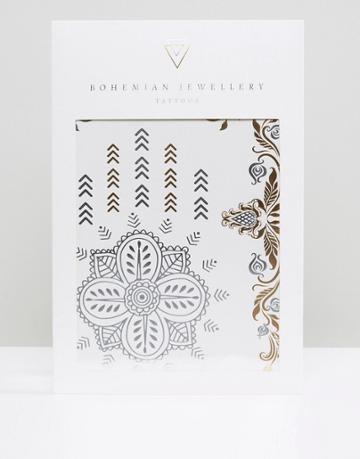 Bohemian Jewelry Festival Body Tattoos - Gold