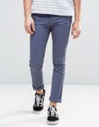New Look Skinny Fit Chinos In Blue - Blue