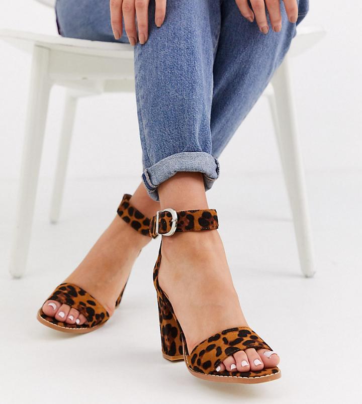 Raid Exclusive Fleur Leopard Heeled Sandals-multi