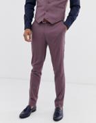 Asos Design Wedding Skinny Suit Pants In Lavender-purple