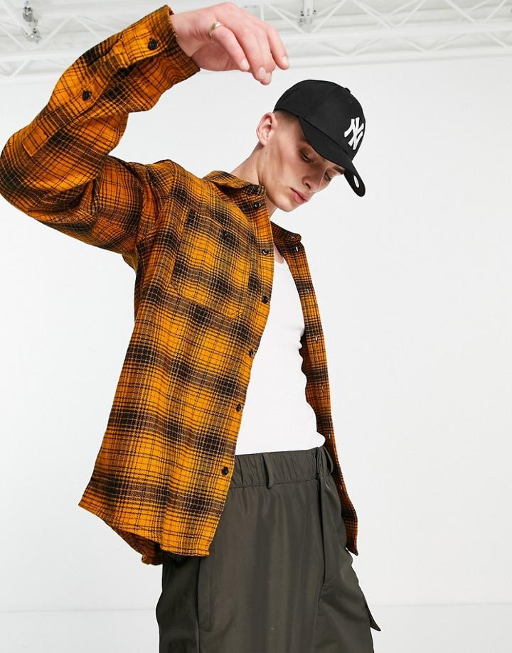 Dickies Evansville Plaid Shirt In Brown