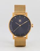 Adidas Z04 District Mesh Watch In Gold - Gold