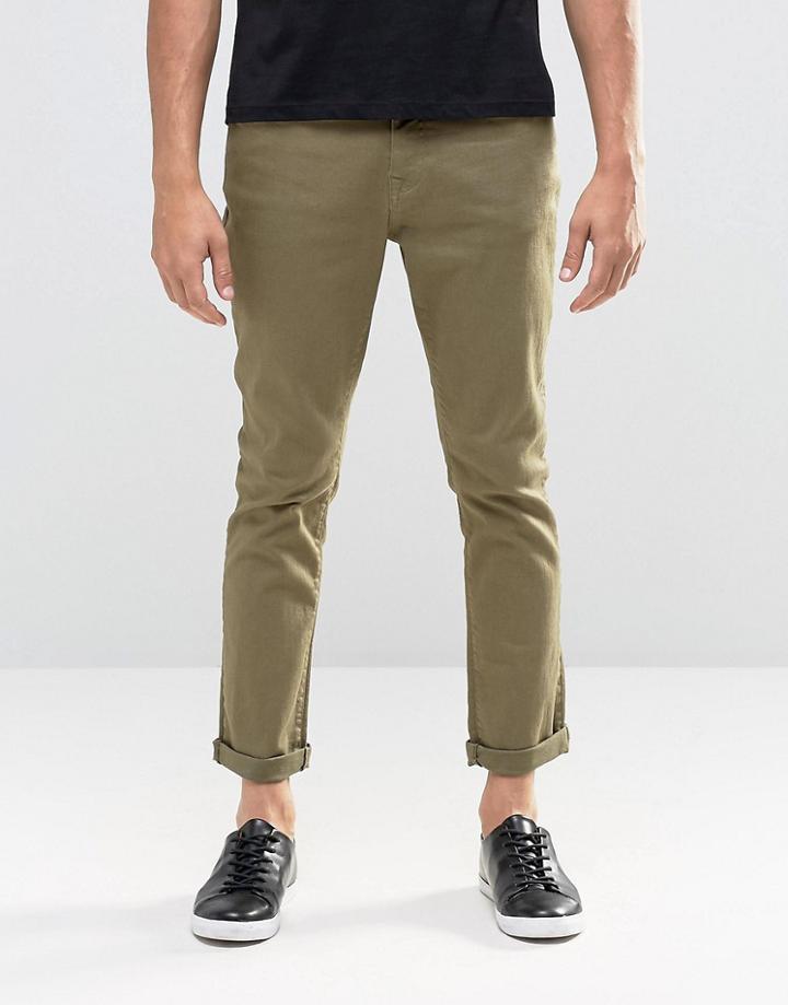 Brooklyn Supply Co Hamptons Cropped Slim Pants - Green