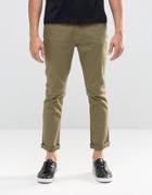 Brooklyn Supply Co Hamptons Cropped Slim Pants - Green