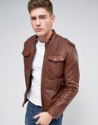 Pepe Artisan Leather Jacket Caramel - Tan