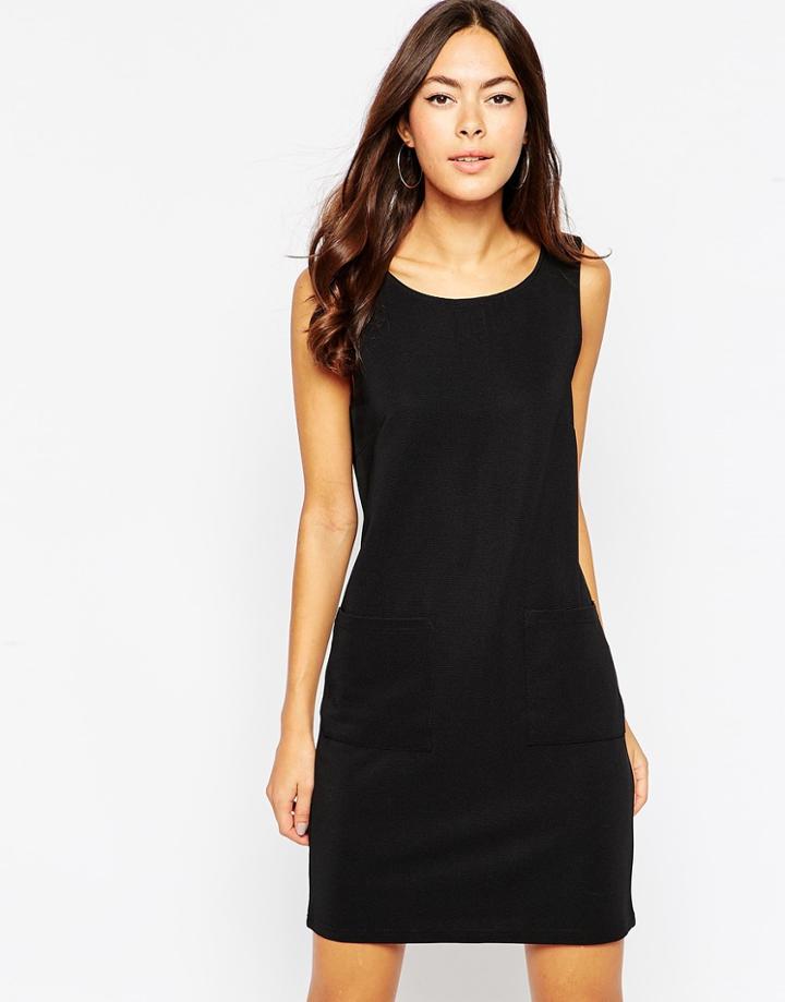 Vila Sleeveless Shift Dress - Black