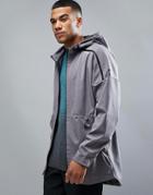 Adidas Zne Hoodie With Dropped Hem In Gray B46970 - Gray