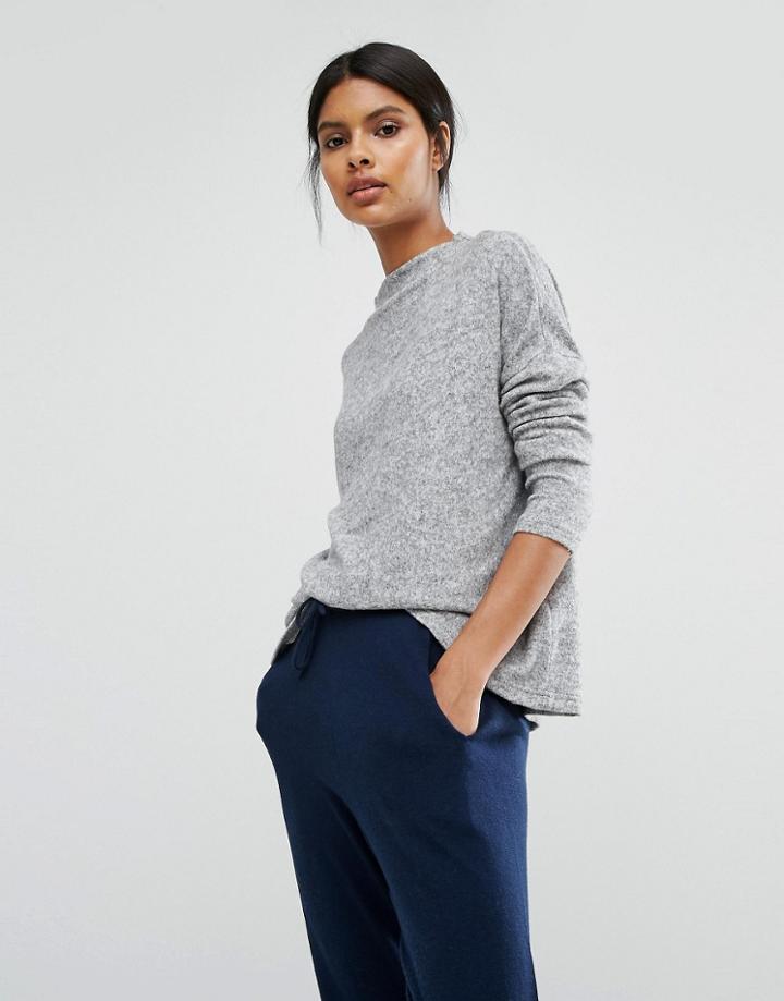 Y.a.s Jenna Long Sleeve Top - Gray
