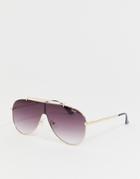 Quay Australia X J Lo Dinero Aviator Sunglasses In Purple - Blue