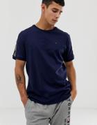 Tommy Hilfiger Authentic T-shirt Side Logo Taping In Navy - Navy