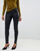 Y.a.s Leather Leggings - Black