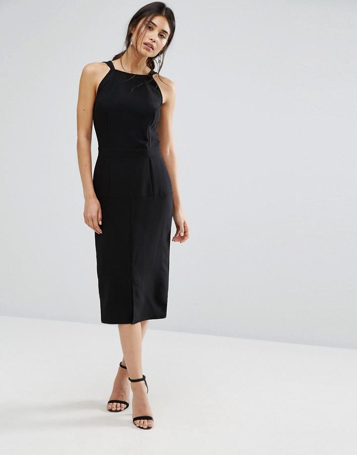 Alter Pinafore Midi Dress - Black