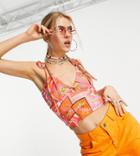 Asyou Tie Cami In Print-multi